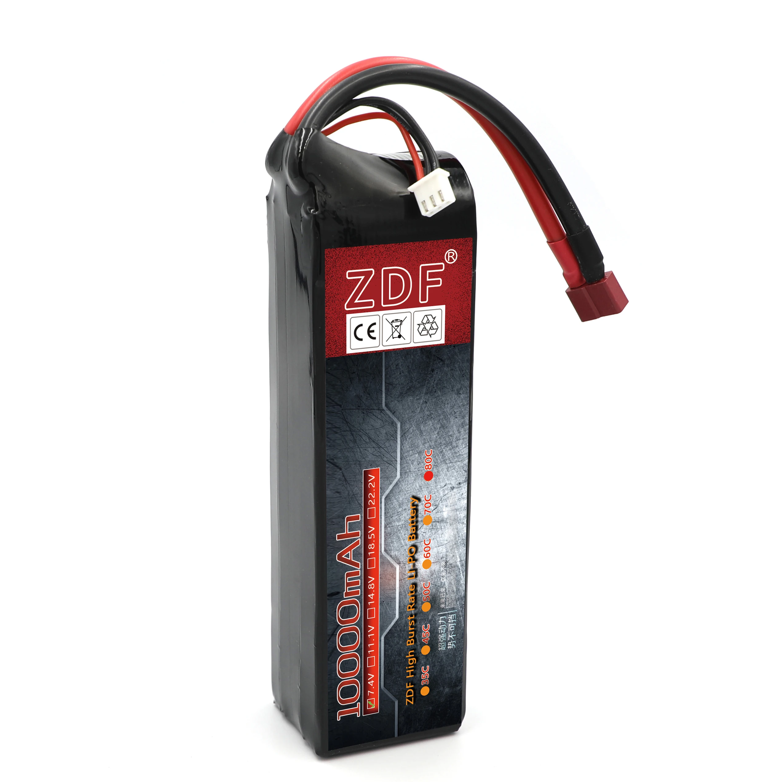 

ZDF 2S 7.4V 10000mah 80C Max 160C Lipo Battery Pack For RC Airplane Traxxas Truck 1/8 1/10 Car Boat UAV Drone