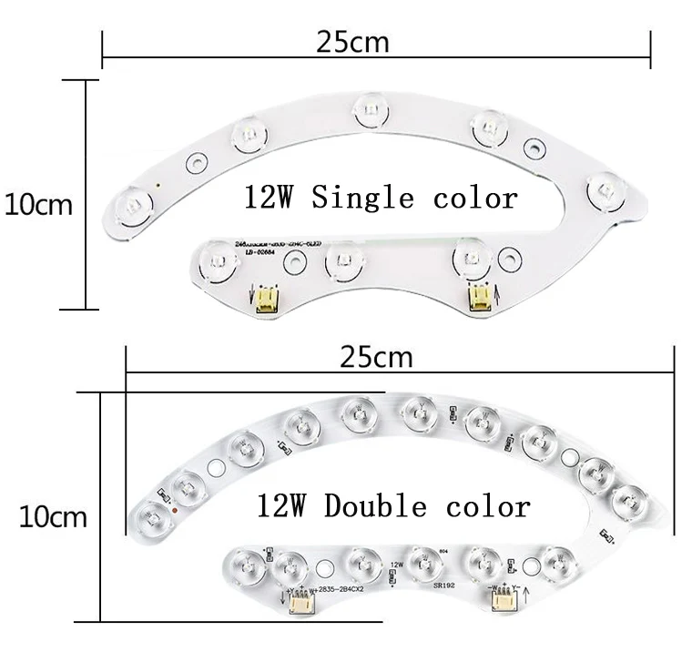 Imagem -03 - Lâmpada de Teto Led Retrofit Lâmpada 6w 8w 9w 12w Placa Redonda Pavio Ferradura Lente Fonte de Luz Tri-cor Escurecimento Lâmpada Painel Quarto