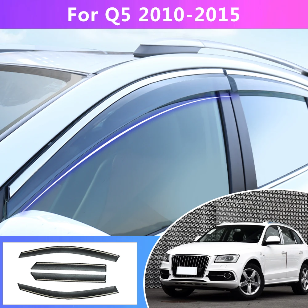 

Car Smoke Window Sun Rain Exterior Visor For Audi Q5 2010 2011 2012 2013 2014 2015 2016 2017 2018 Sunny Visor Deflector Guard