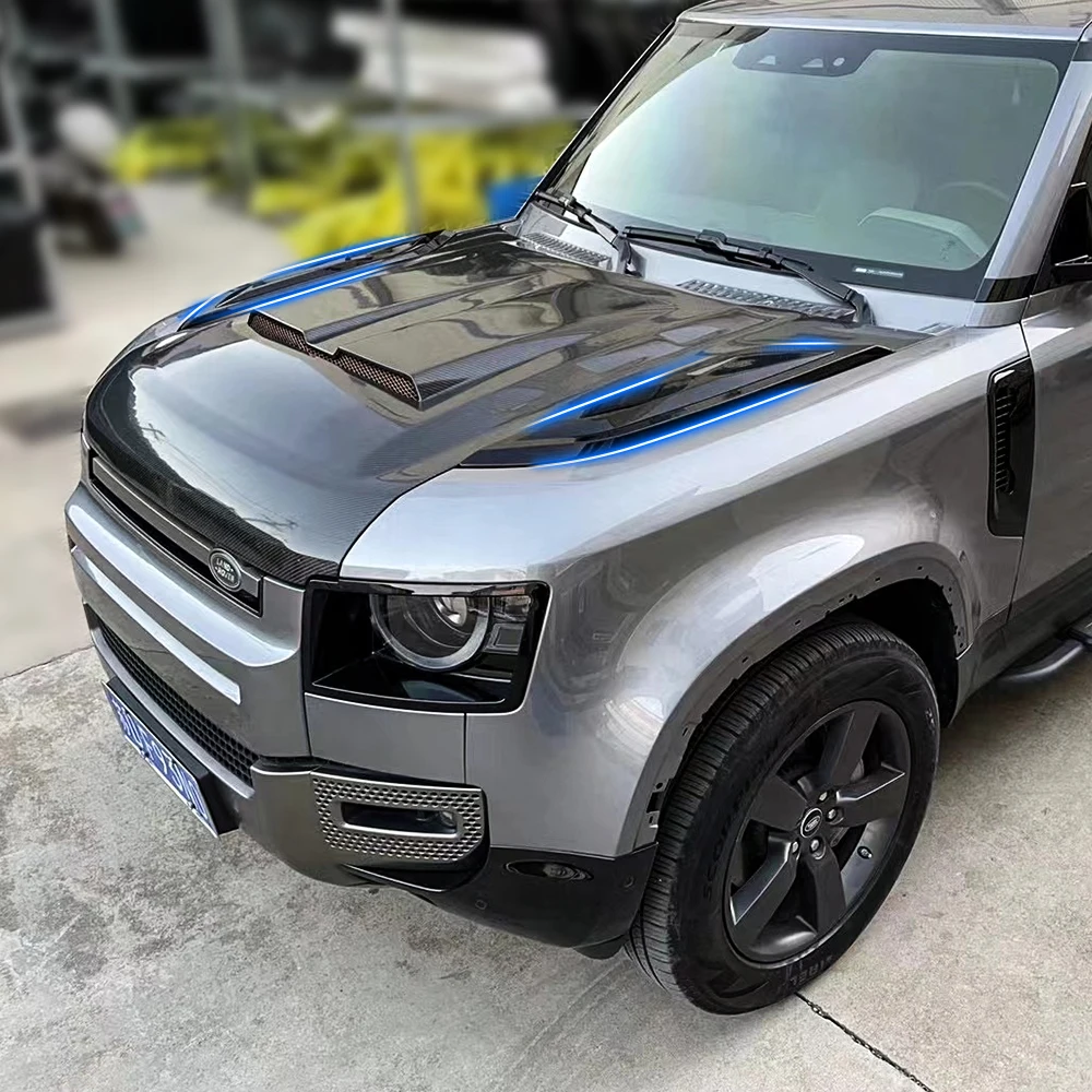 1 paar Auto Vorne Bonnet Vents Haube side trim abdeckung ABS air flow intake scoop vent schnee abdeckung für 2020 2021 Land Rover Defender