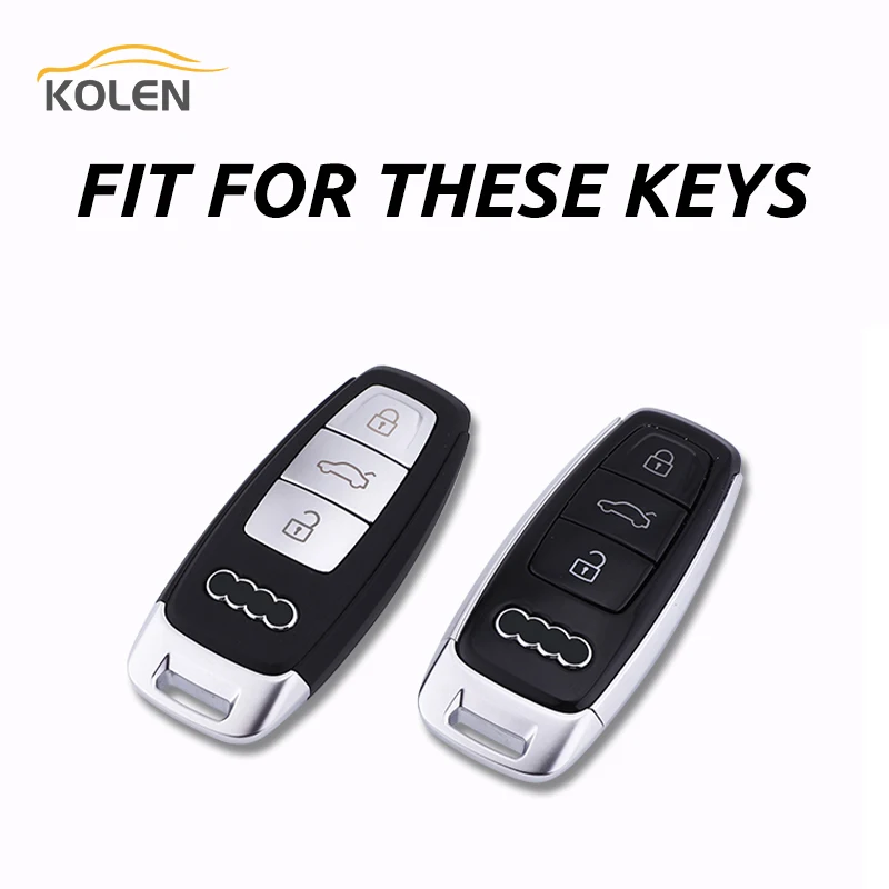 Soft TPU Car Remote Key Case Cover Fob For Audi A6 A7 A8 C8 Q8 D5 E-tron 2018 2019 2020 Key Holder Shell Protection Accessories
