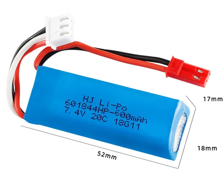 7.4V 450mAh Lipo Battery and USB Charger for WLtoys K969 K979 K989 K999 P929 P939 RC Car Parts 2s 7.4v Battery 3pcs