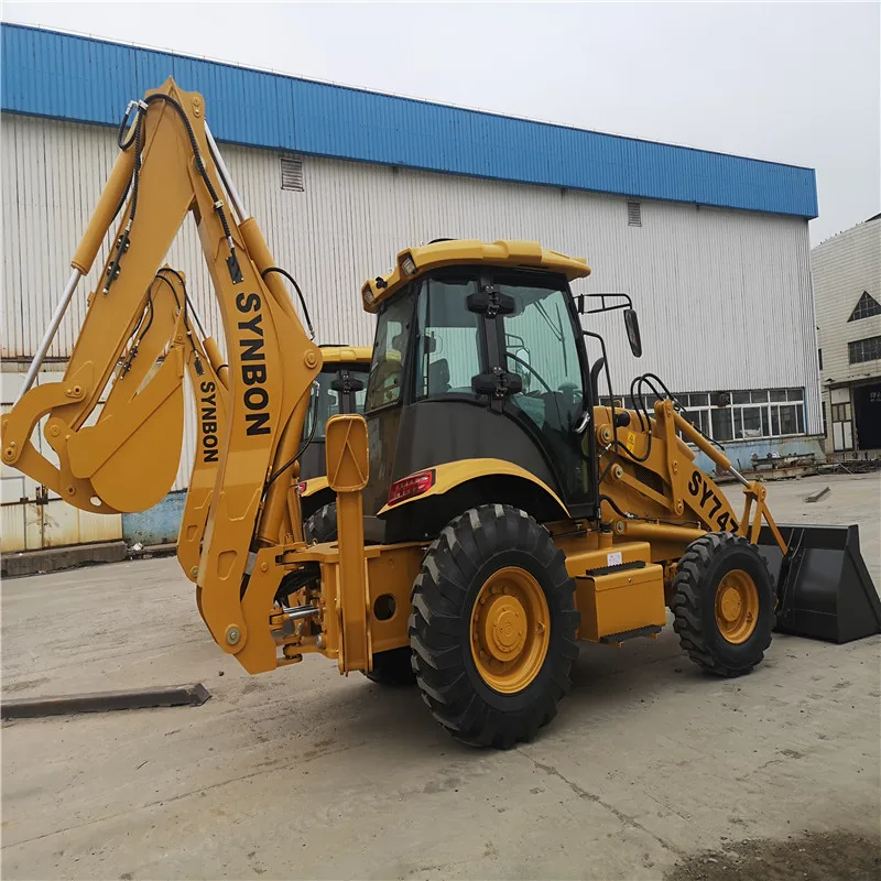 Hot Sale Excavation Loading Excavator Bucket 4 Wheel Drive Backhoe Loader