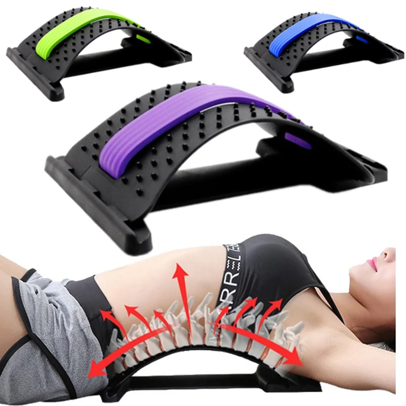 Back Stretcher Fitness Equipment Massage Board Home Trainer Pain Relief Chiropractic Relax Stretcher Lumbar Support Massageador