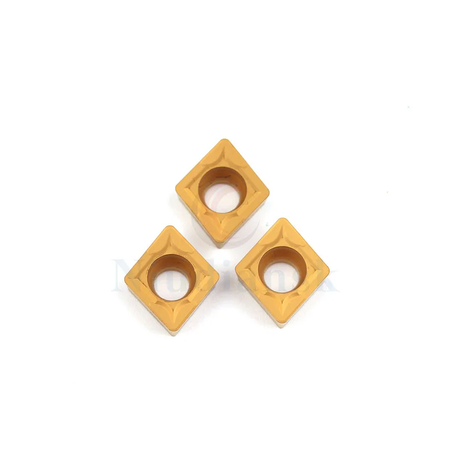 Herramienta de torneado externo para piezas de acero, inserto de carburo 100% original, CNC, 10 piezas, CCMT09T304, CCMT09T308, LF9018