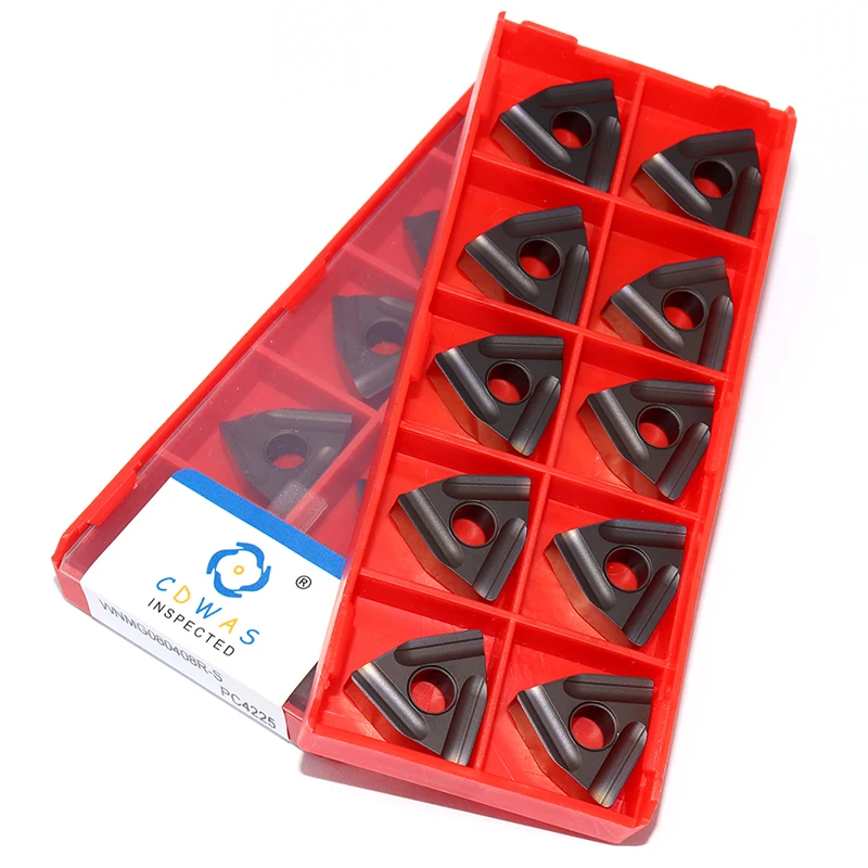WNMG080408 R S PC4225 عالية الجودة الخارجية تحول أداة WNMG 080408 لونين كربيد إدراج آلة خرط تعمل بالتحكم الرقمي بواسطة الحاسوب أدوات تقطيع للصلب