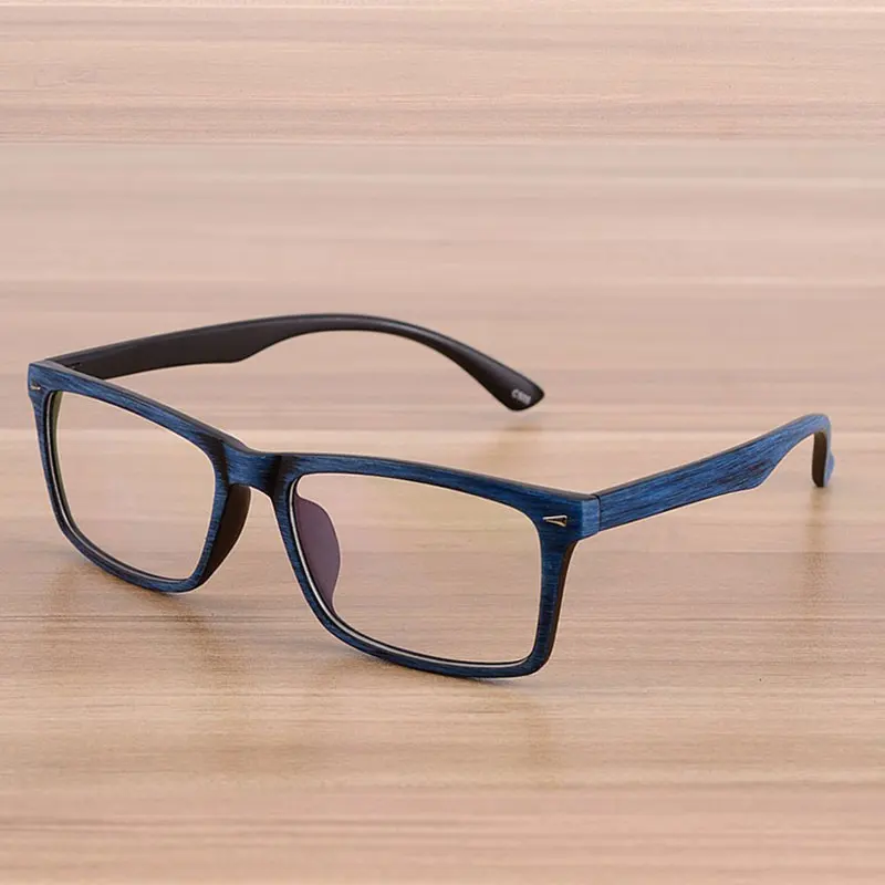 Reven 922 Men and Women Unisex Wooden Pattern Fashion Retro Optical Spectacle Prescription Glasses Frame Vintage Eyewear