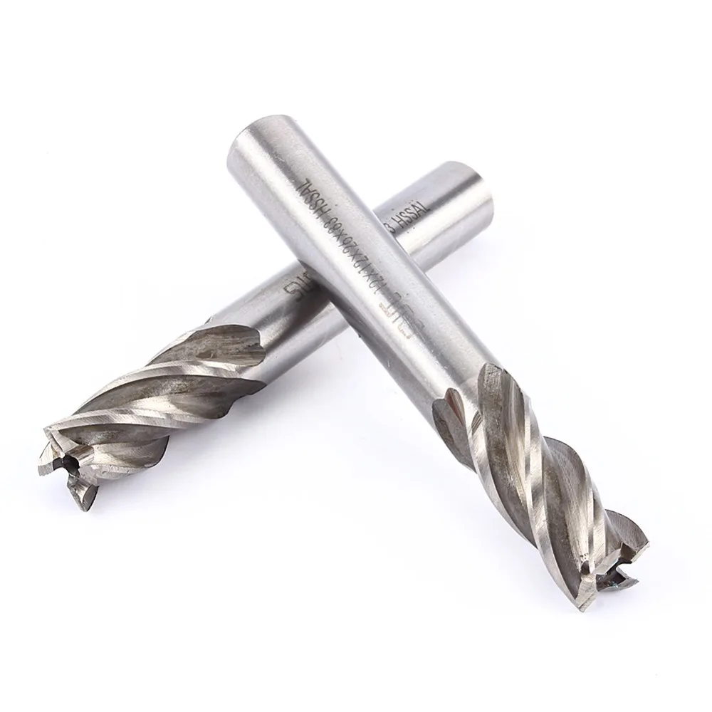 High Quality 4mm-12mm HSS CNC Straight Shank 4 Flute End Mill Cutter Drill Bit