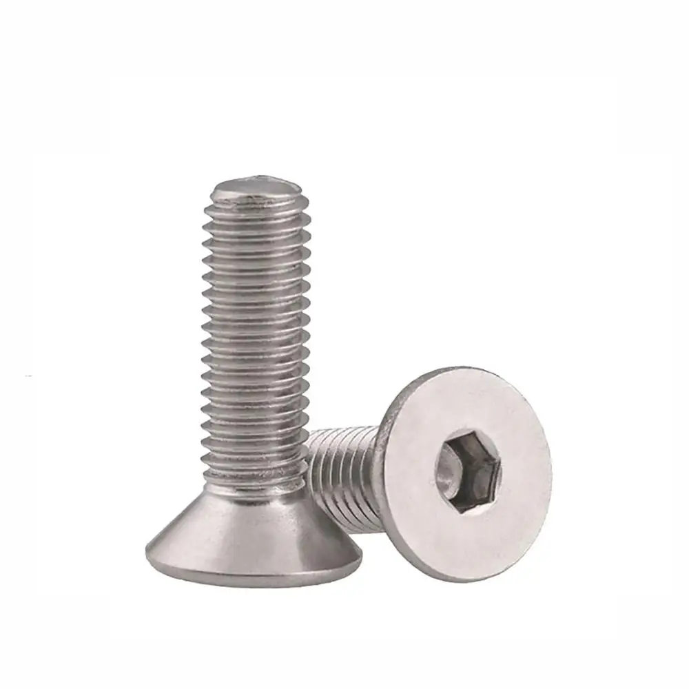 M3 M4 M5 M6 M8 M10 M12 Đầu Dẹp Lục Giác Lục Giác Ổ Cắm Máy Vít Thép Không Gỉ 316 DIN7991Countersunk Allen Bu Lông