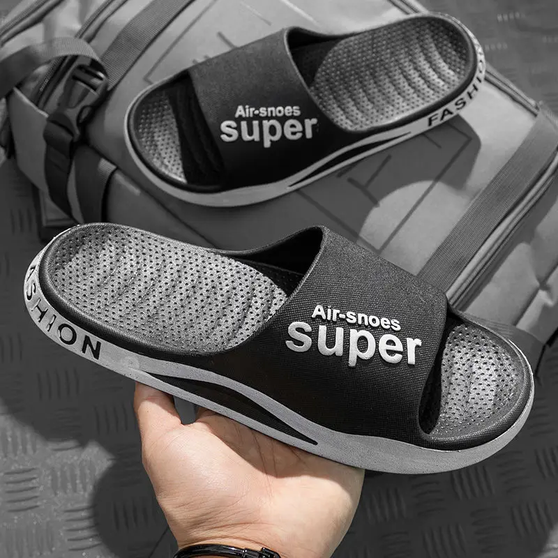 Home travel sandals fashion bathing slippers personality Korean students\' indoor anti odor anti slip soft bottom beach shoes