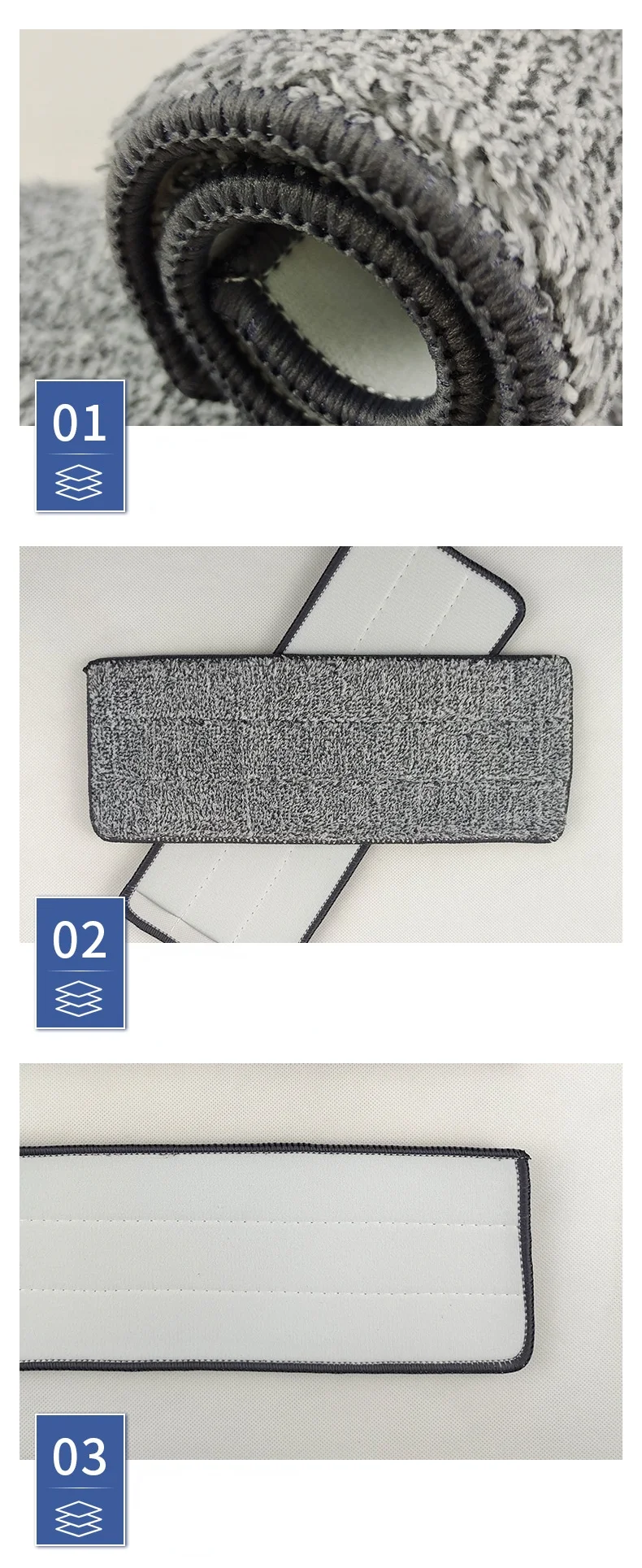 Wischmopp-Tuch, Handfreies Bodenreinigungstuch, Haushaltsmopptuch, Trockenes und Nasses Ersatz-Mopptuch – Detail 7
