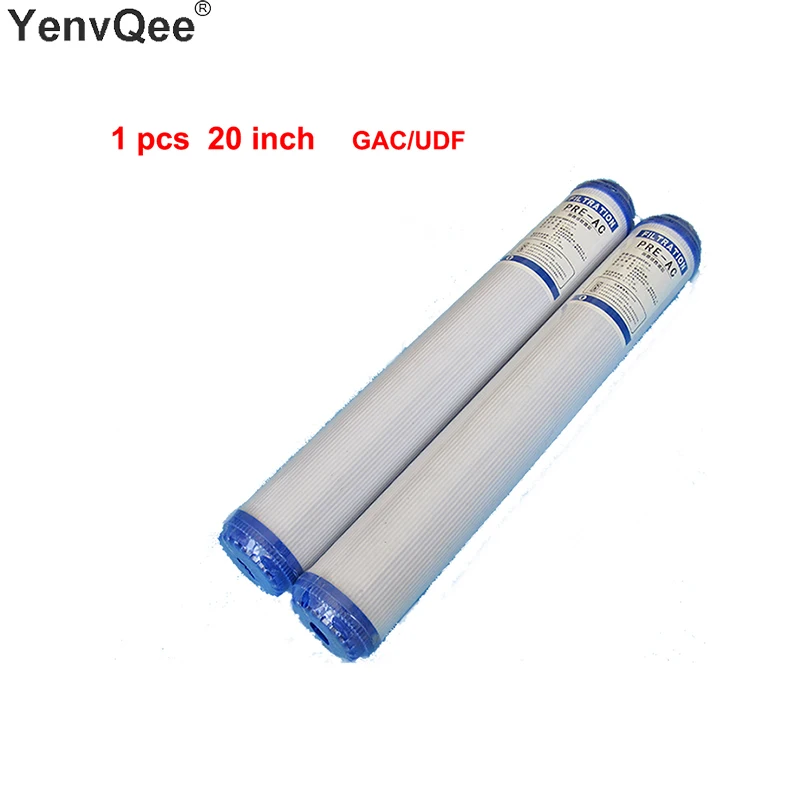 20-Inch Water Purifier Filter UDF/GAC GRANULAR ACTIVATED CARBON 5 MICRONTASTE/ODOR CARBON WATER FILTER FOR REVERSE OSMOSIS