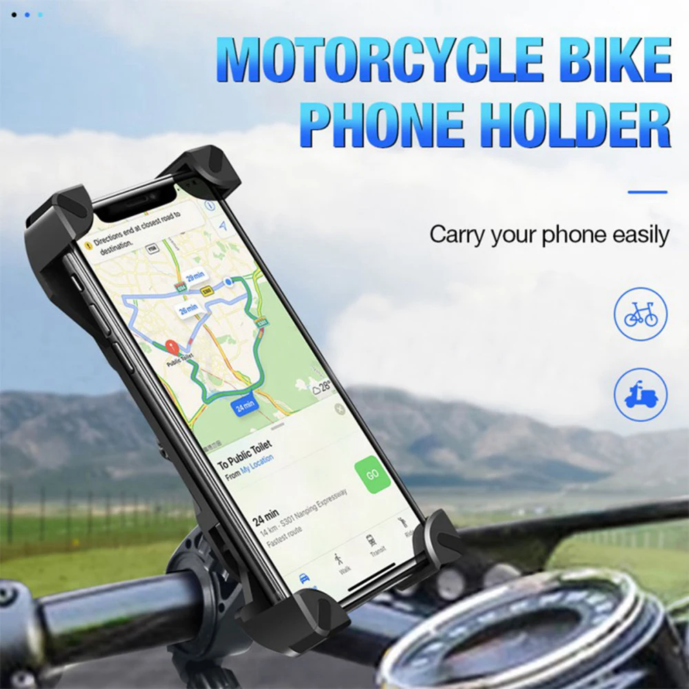 Universal Adjustable Anti Shake 360 Rotation Smartphone Mount Bracket Bicycle Holder Bike Handlebar Mobile Phone Holder Stand