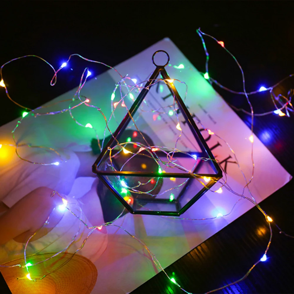 Waterproof Fairy Light Mini CR2032 Battery Powered Copper Wire String Lamps Garland Christmas Party Lighting Decoration