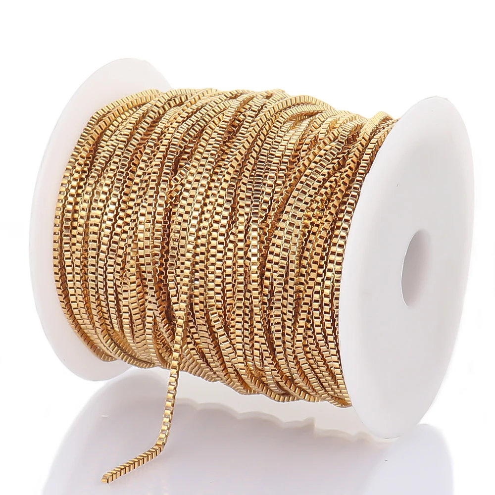 2 Meter Edelstahl-Kettenhalskette für DIY-Schmuckherstellung, Handarbeiten, Armbänder, Großhandelsbedarf, Körperketten – Detail 6