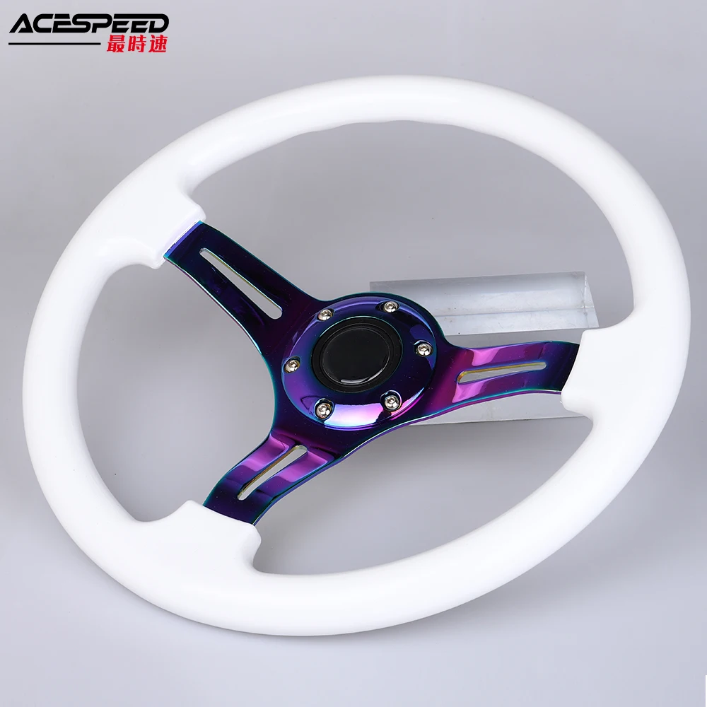 350mm 14inch Steering Wheel Plated Neochrome Frame ABS Steering Wheel Fit Car and Simulation Pc Game