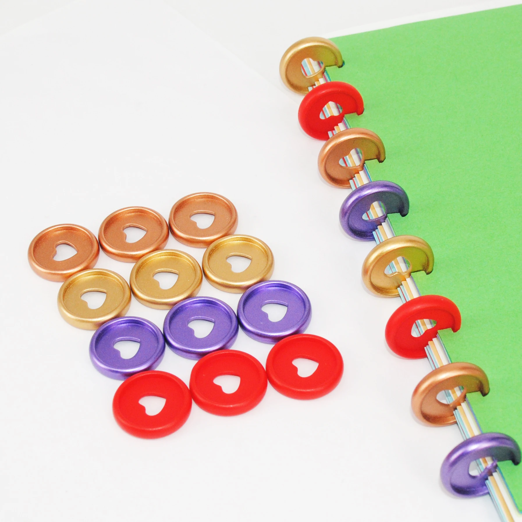 12pcs 24mm Plastic Mushroom Rings Binding Discs Planner Discs Binder Rings for Notebook Discs Binding Supplies Office Supplies