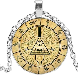 New Strange Town Steampunk Gravity Waterfall Glass Cabochon Necklace Jewelry Pendant Necklace Men And Women Small Gifts