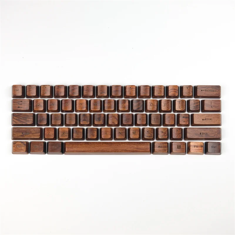 

Minimalist Rosewood Keycaps Wood Solid Natural Texture Wooden OEM Profile For Cherry Mx Switch Mechanical Keyboard 61 87 108