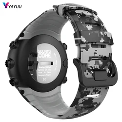 Yayhu pulseira para suunto core, pulseira de substituição macia clássica com fecho de metal para smartwatch suunto core