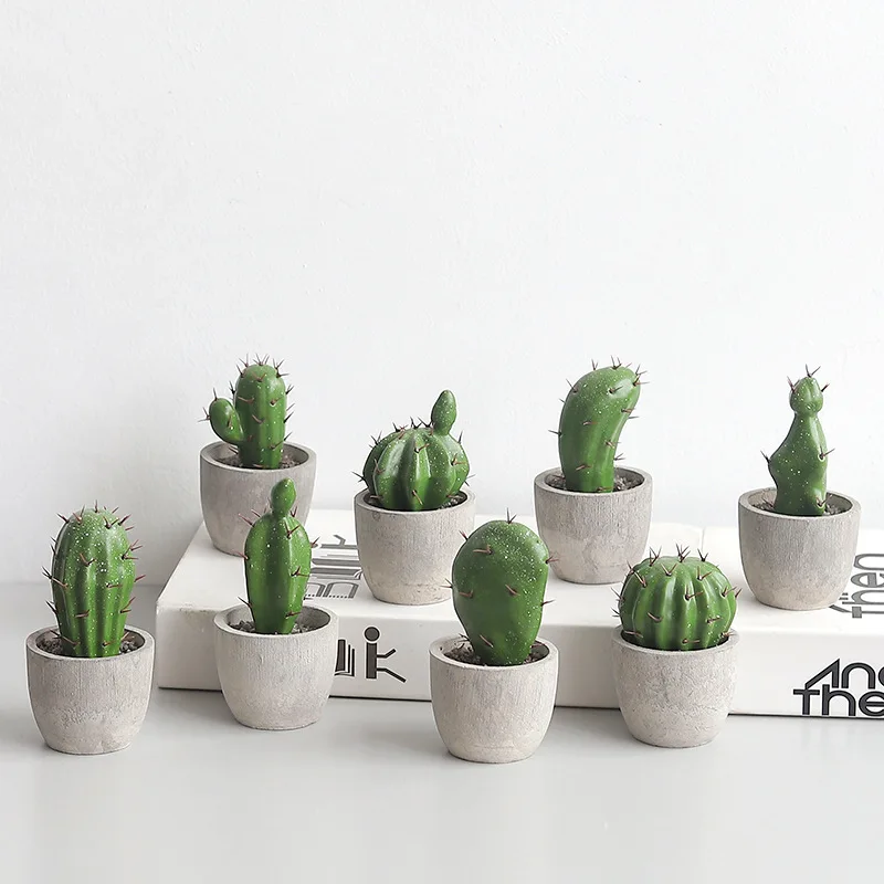 

Artificial Cactus Desktop Decoration Set Cactus Tropical Plant Desktop Decoration Wholesale Office, Living Room Decoration Gifts