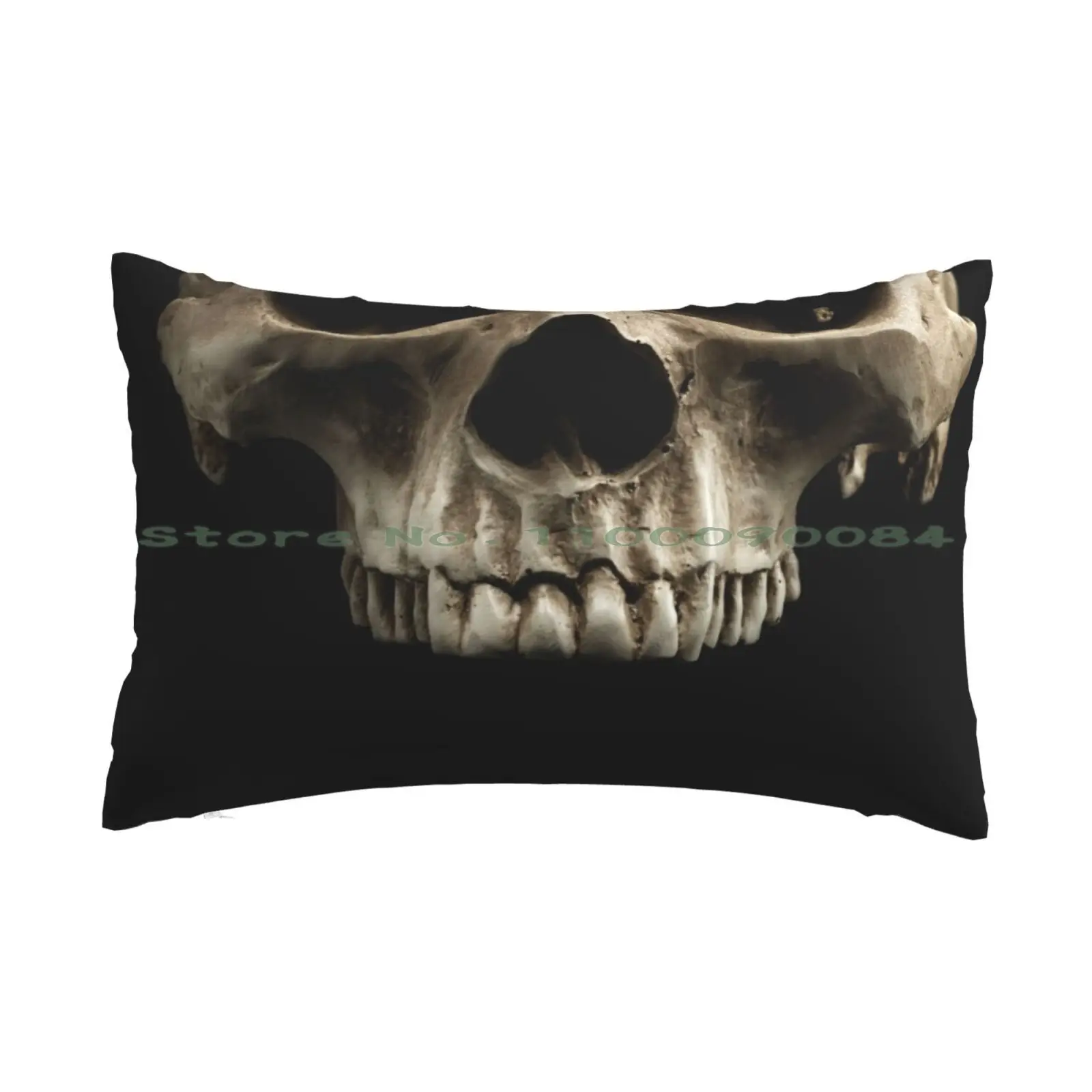 Skeleton Skull Face Mask With No Jaw-Creepy And Cool! Pillow Case 20x30 50*75 Sofa Bedroom Flowers Flower Field Yellow White