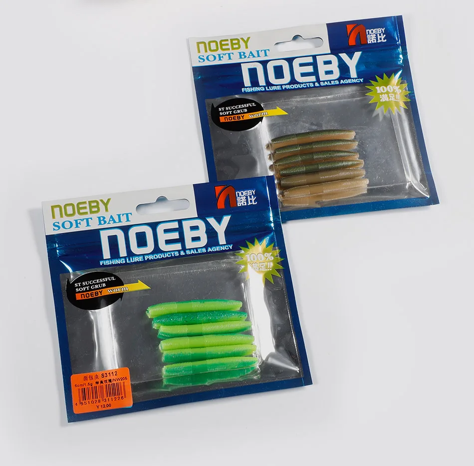 Noeby Stick Wurm 50mm 1,2g 6 stücke Silikon Wobbler Ned Rig Wacky Rig Spinner Köder Bass Finesse Hecht angeln Lockt – Detail 10
