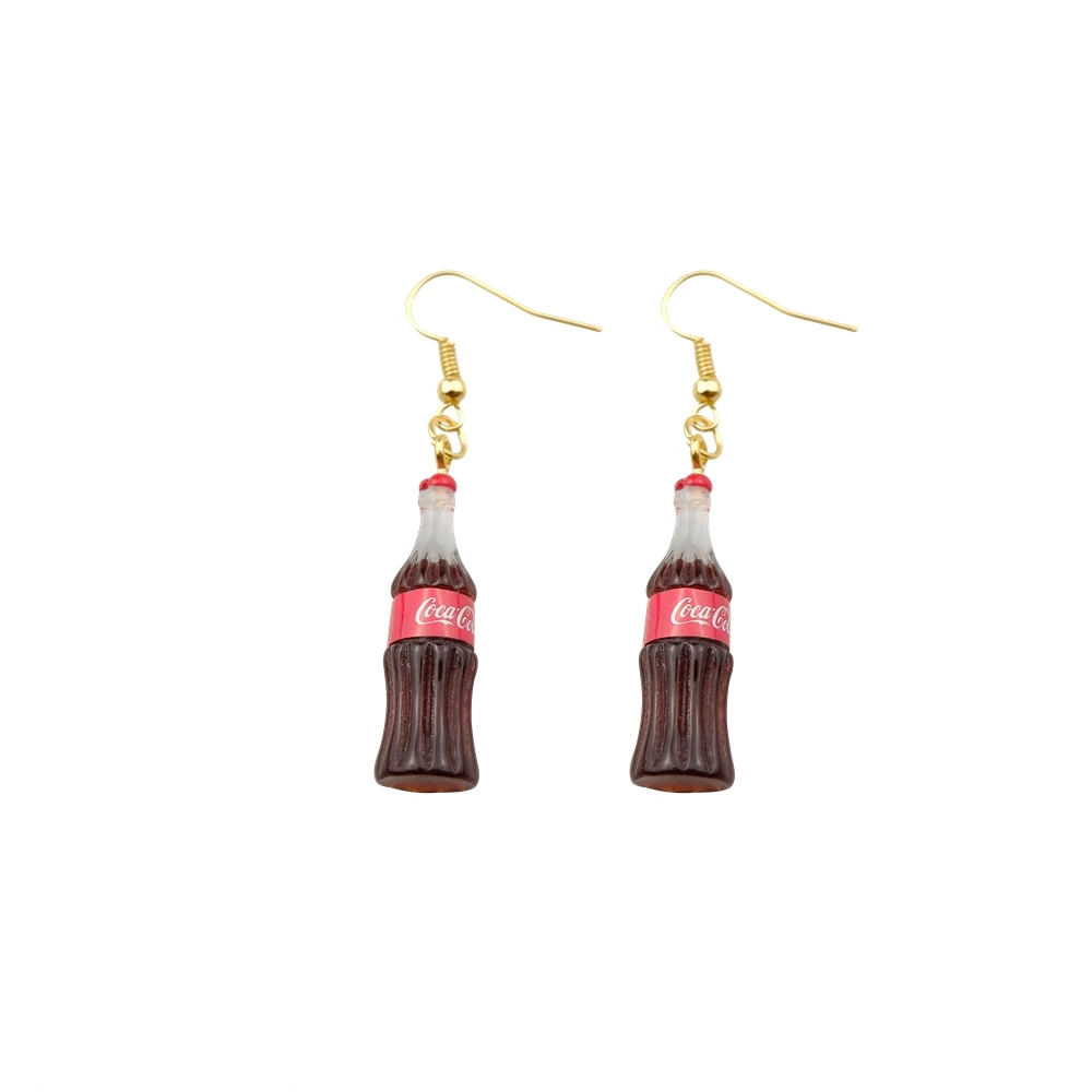 Cola Earring For Women Resin Cute Drink Drop Earrings Children Handmade Jewelry DIY Gifts