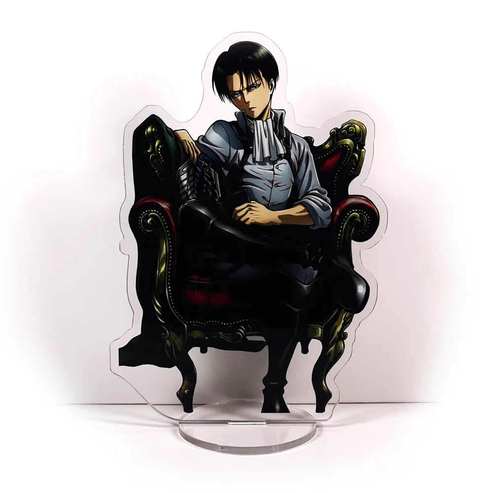 

Attack on Titan Shingeki no Kyojin Levi Rivaille sitting on the chair GM acrylic stand figure model cake topper anime