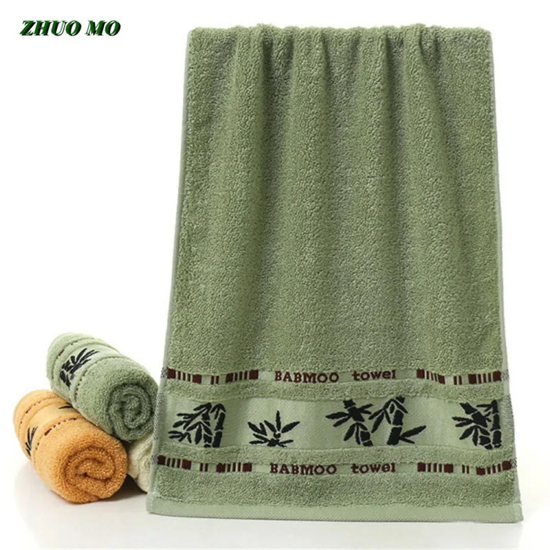 

Полотенце ZHUO MO-Bamboo Fiber для дома, впитывающее банное полотенце, удобное, зеленый, коричневый, 3 цвета, 35x75 см, высокое качество, 2 шт.