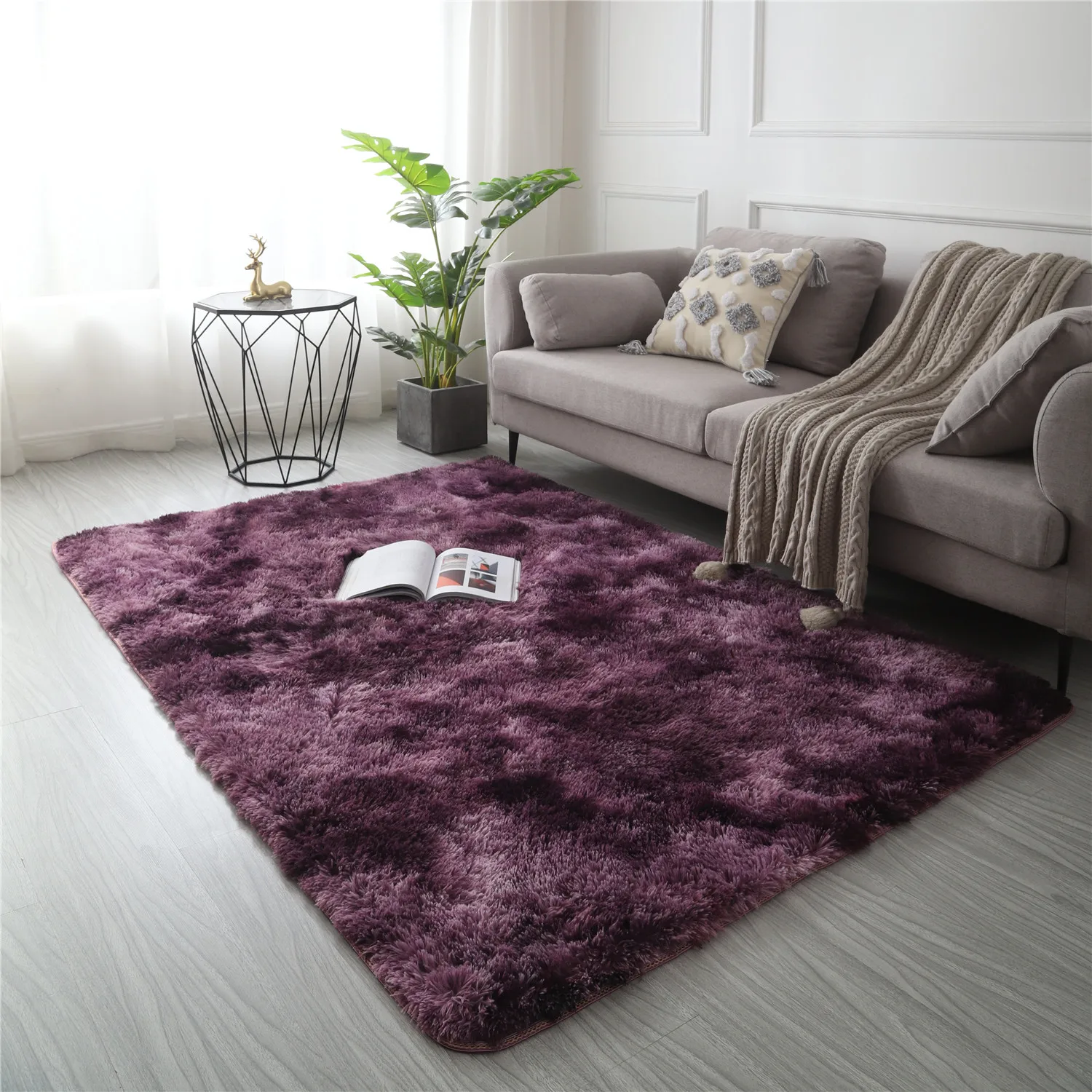 Fluffy Home Decor Carpet Ultra Soft Carpet Extra Comfy and Soft Carpet Super Soft Fluffy Area Rugs Living Room Carpet Floor Rug