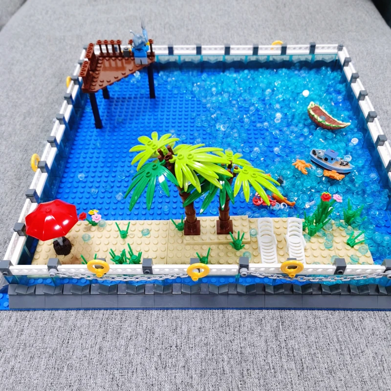 Moc Zeewaterpier Led-Lichtset Voor Oude Viswinkel Compatibel Met Lego 21310 16050 Gebouw Lepining Blokken Bakstenen Speelgoed