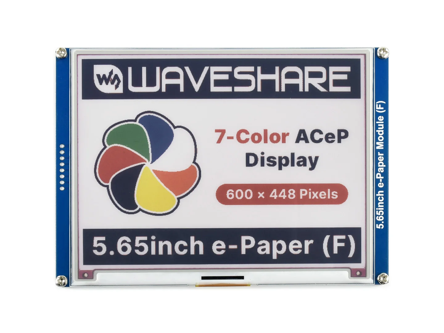 5.65inch ACeP 7Color E-Paper E-Ink Display Module,600×448 Pixels,Low Power Consumption,Paper-Like Displaying Without Electricity