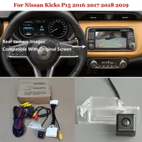 Cámara de visión trasera de coche para Nissan Kicks P15 2016 2017 2018 2019 conectar pantalla Original de fábrica cámara de visión trasera de estacionamiento de respaldo