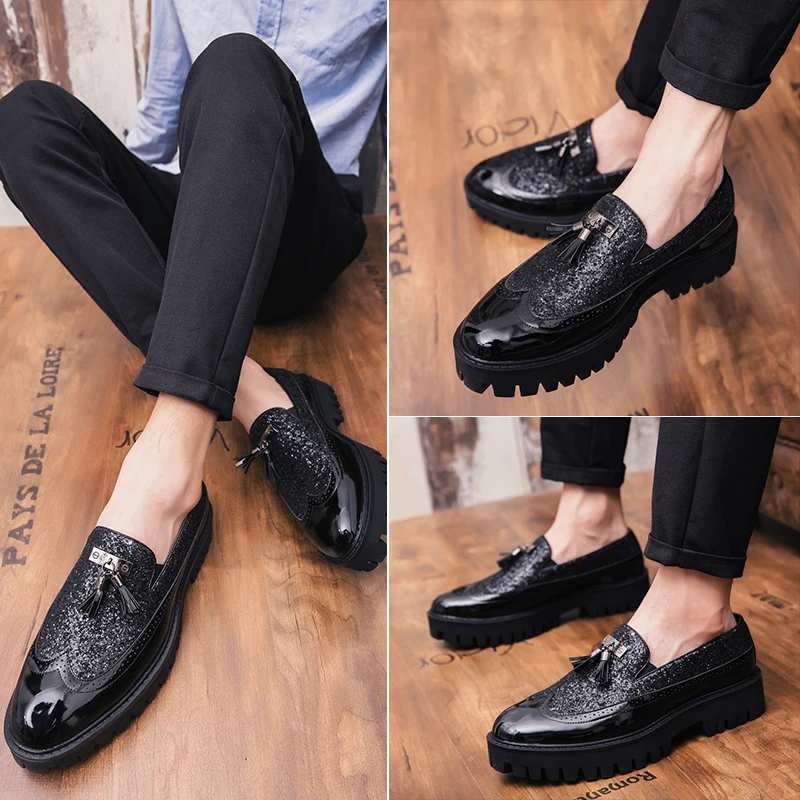 

Men's Casual Shoes Handmade Business Men's Oxford Shoes genuine leather Men Moccasins tassel Fashion shoes Footwear chaussures