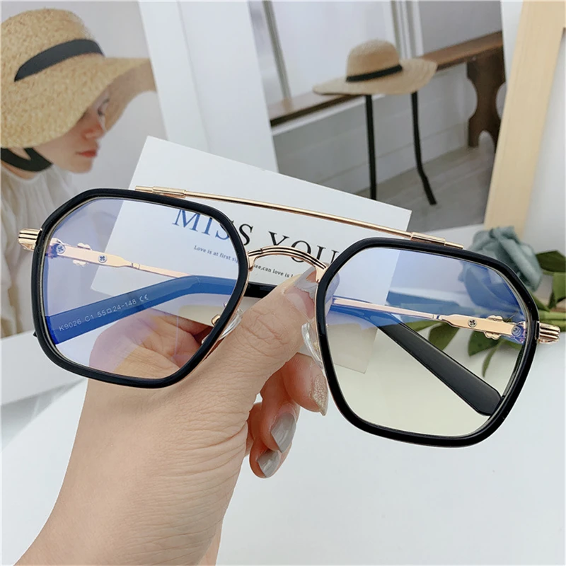 

Rockjoy Brand Eyeglasses Frames Male Women Fashion Plain Glasses Men Vintage Nerd Spectacles Eyewear for Reading Optical Lens