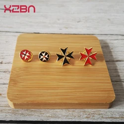 Masonic Lapel Pins Freemasonary Badge Mason Freemason Black Red Cross Templar order of Knights of Malta Gold Plated Zinc Alloy