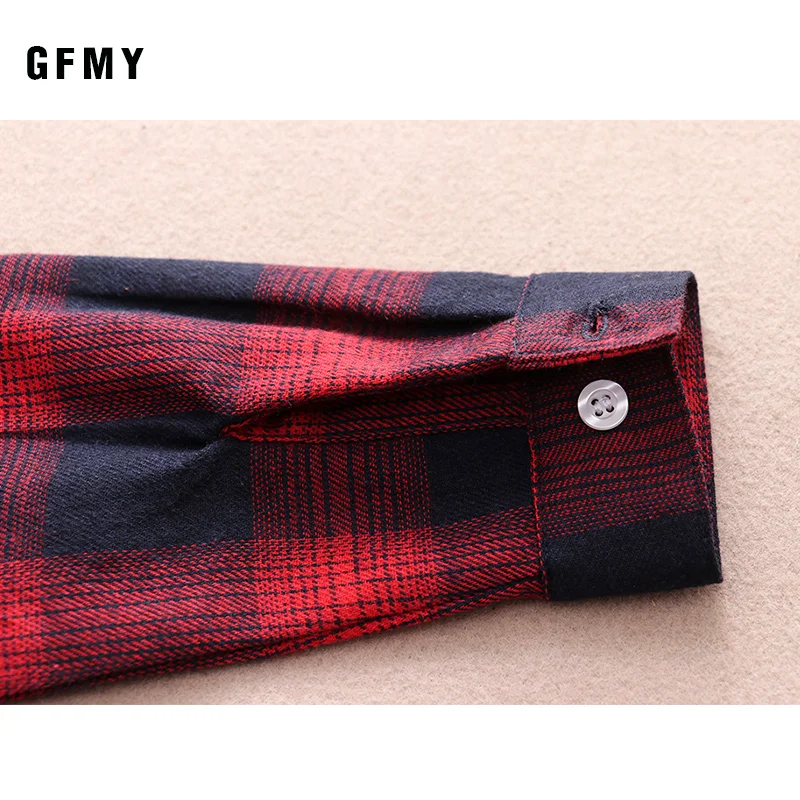 GFMY Boys shirts for Girls British Plaid child Shirts kids school Blouse red tops clothes Kids Children plaid 12 years