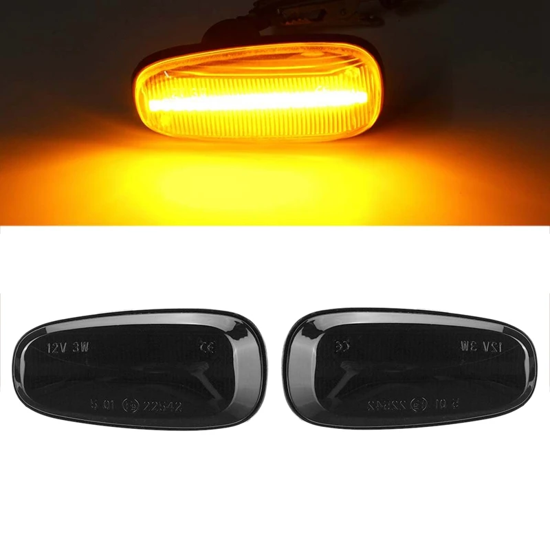 New2Pcs Car Side Marker Light LED Turn Signal Indicator Lamp for Opel Zafira a 99-05 Astra G 98-09