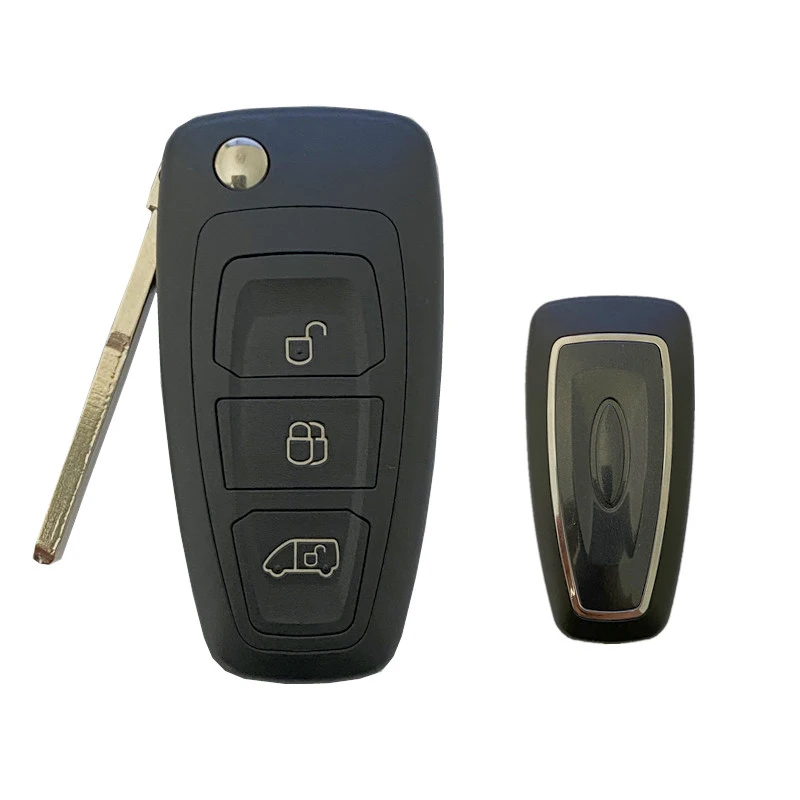 Aftermarket Remoto Key Fob, 3 Botão, 434MHz Flip Key para Ford Transit Custom 2014-2016, FCCID BK2T-15K601-AA AB AC, CN018057