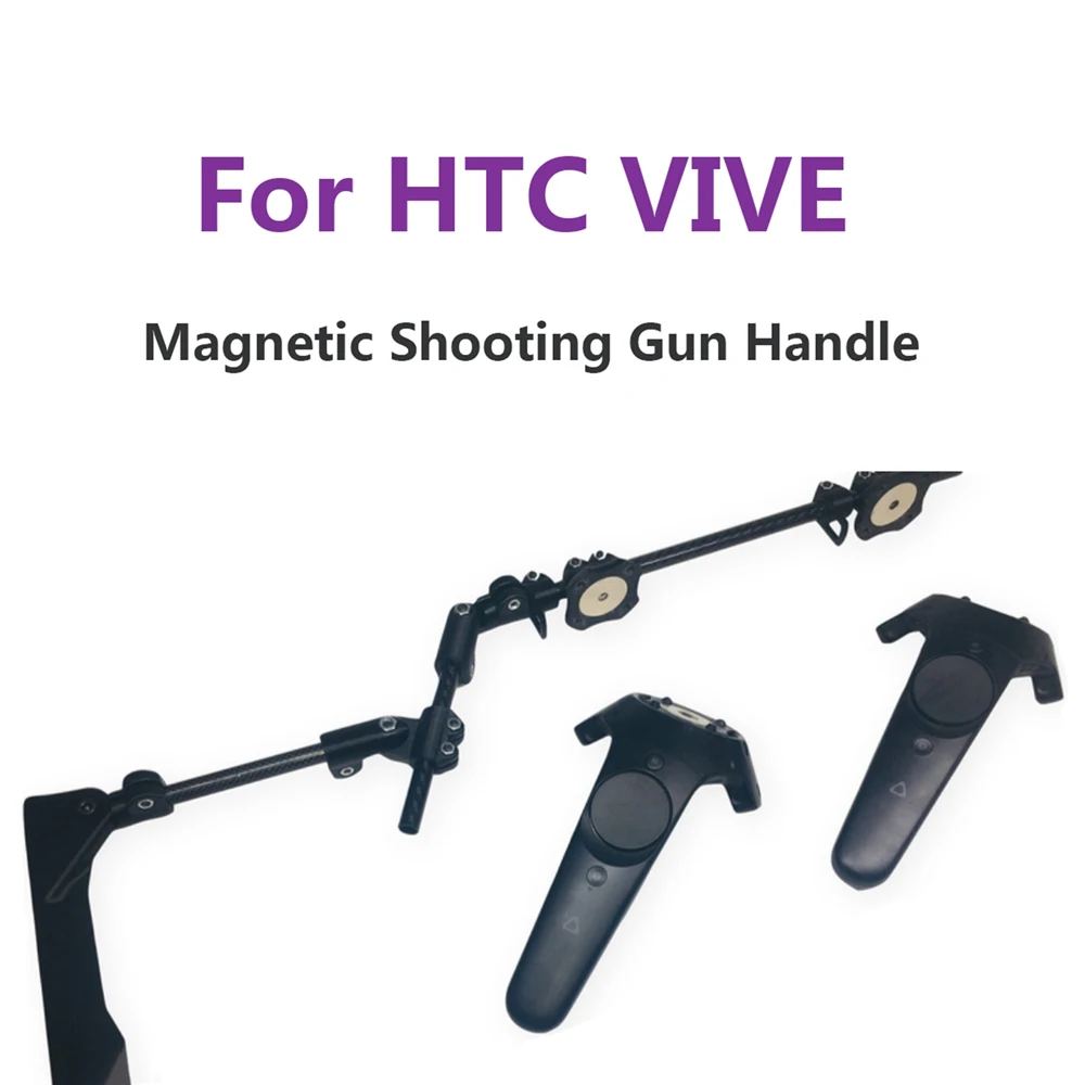 Magnetic Bracket VR Game Shooting Gun Holder for HTC VIVE VR Headset Accessories Double Handle VR Controller Adjustable Bracket