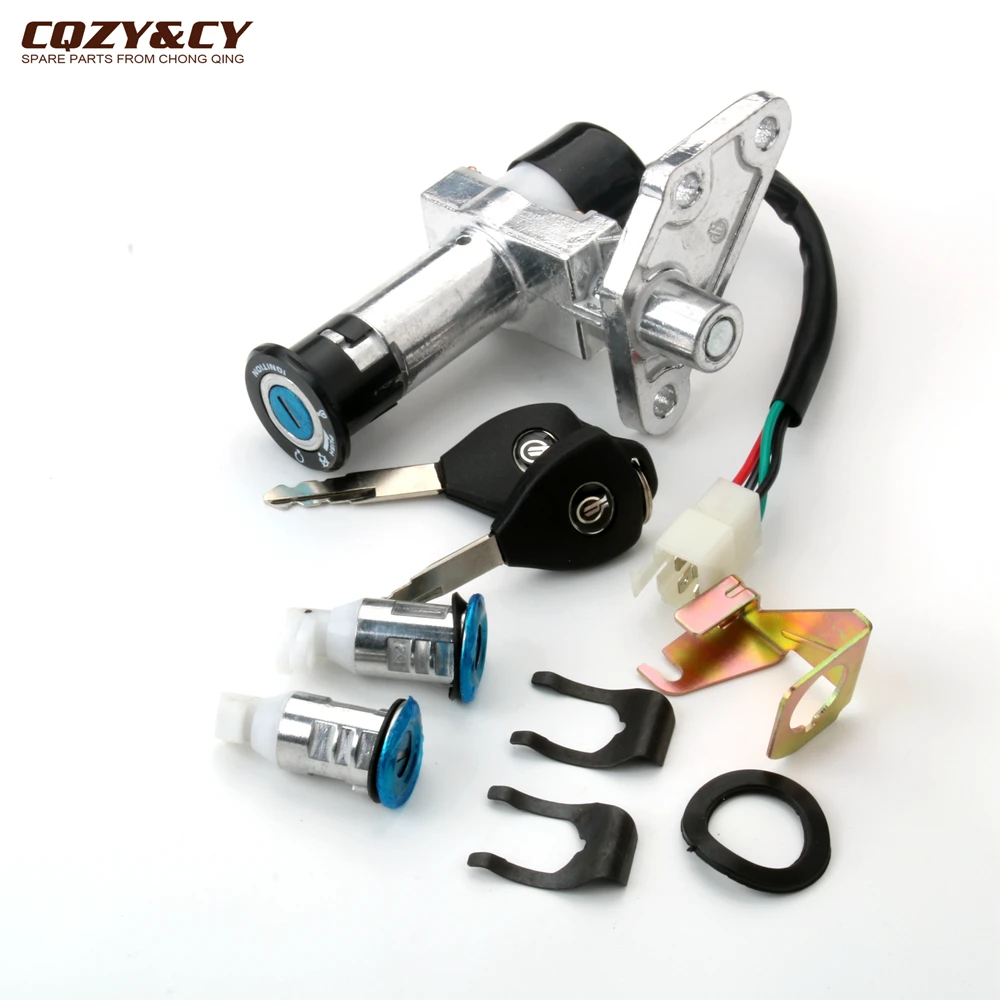 Scooter GY6 Key Switch Lock Set For Znen Classic Venice ZN150T-E ZN150T-20 ZN150T-18 150cc