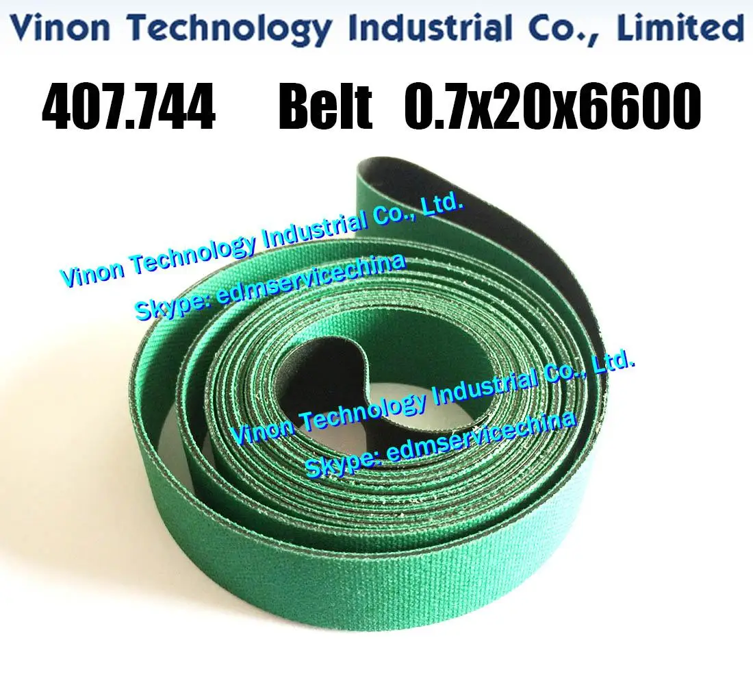 407.744 Conveyer Belt 0.7x20x6600MM for AC150,AC170,HSS series wire-cut edm machine. EDM WEAR PARTS Flat Belt 407.744.2