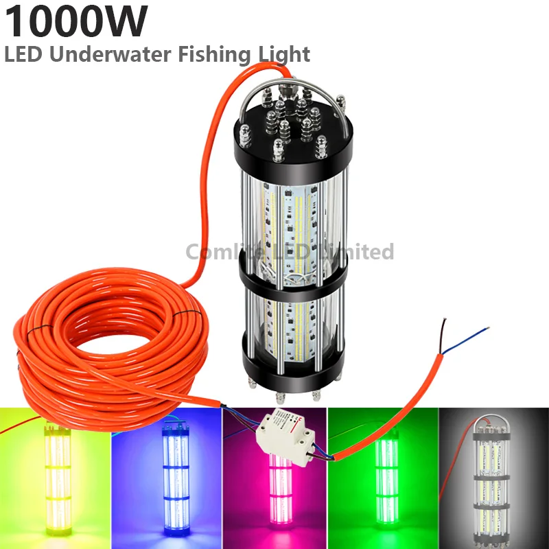 Imagem -05 - Underwater Led Night Fishing Light Squid Peixe Barco Mergulho Atrair 1000w