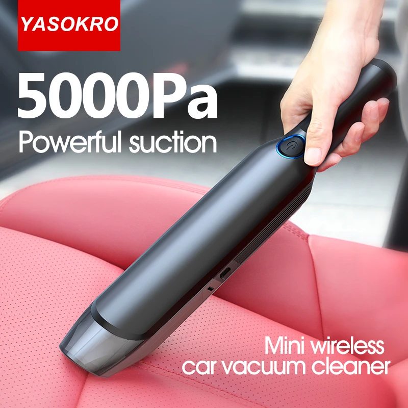 

5000Pa Car Vacuum Cleaner Portable Wireless Handheld Mini Auto Vacuum Cleaner Robot for Car Home Office Dry Wet Cleaning Machine