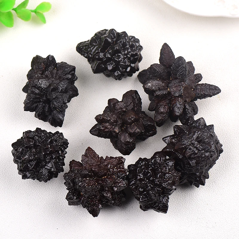 

1PC Natural Stone Carbonado Cluster type Crystal Mineral Healing Specimen Rough Sample Ornamental Collection Quartz Home Decor