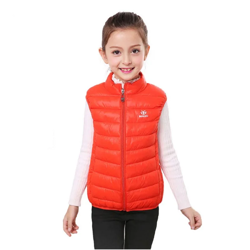 Boys Sleeveless Jacket Vest Girls Cute Vest Winter Down Vest Waistcoats Children Clothing Autumn Kids Warm Coat Cotton Vest