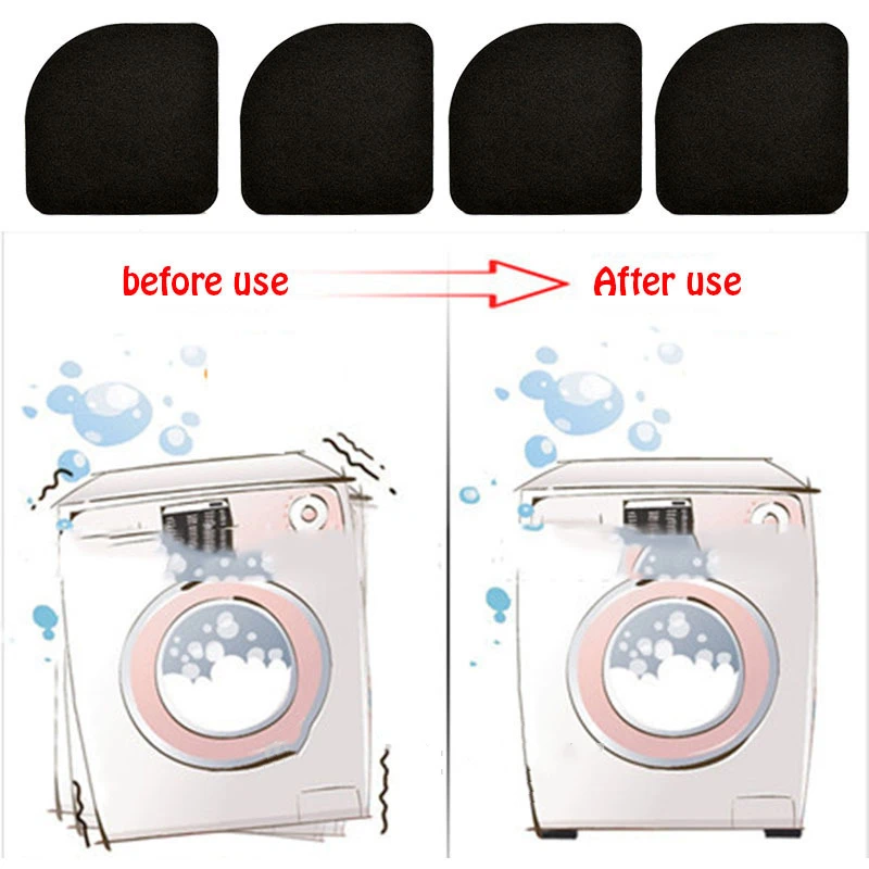 4pcs Anti Vibration Pads Washing Machine Mat Feet Pads Non-Slip Mat Washing Machine Dampers Fridge Stand Furniture Accessories