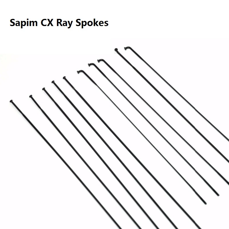 Sapim CX-Ray Spokes BLACK Bladed Aero Spoke  J-bend / Straight Pull for bicycle wheel