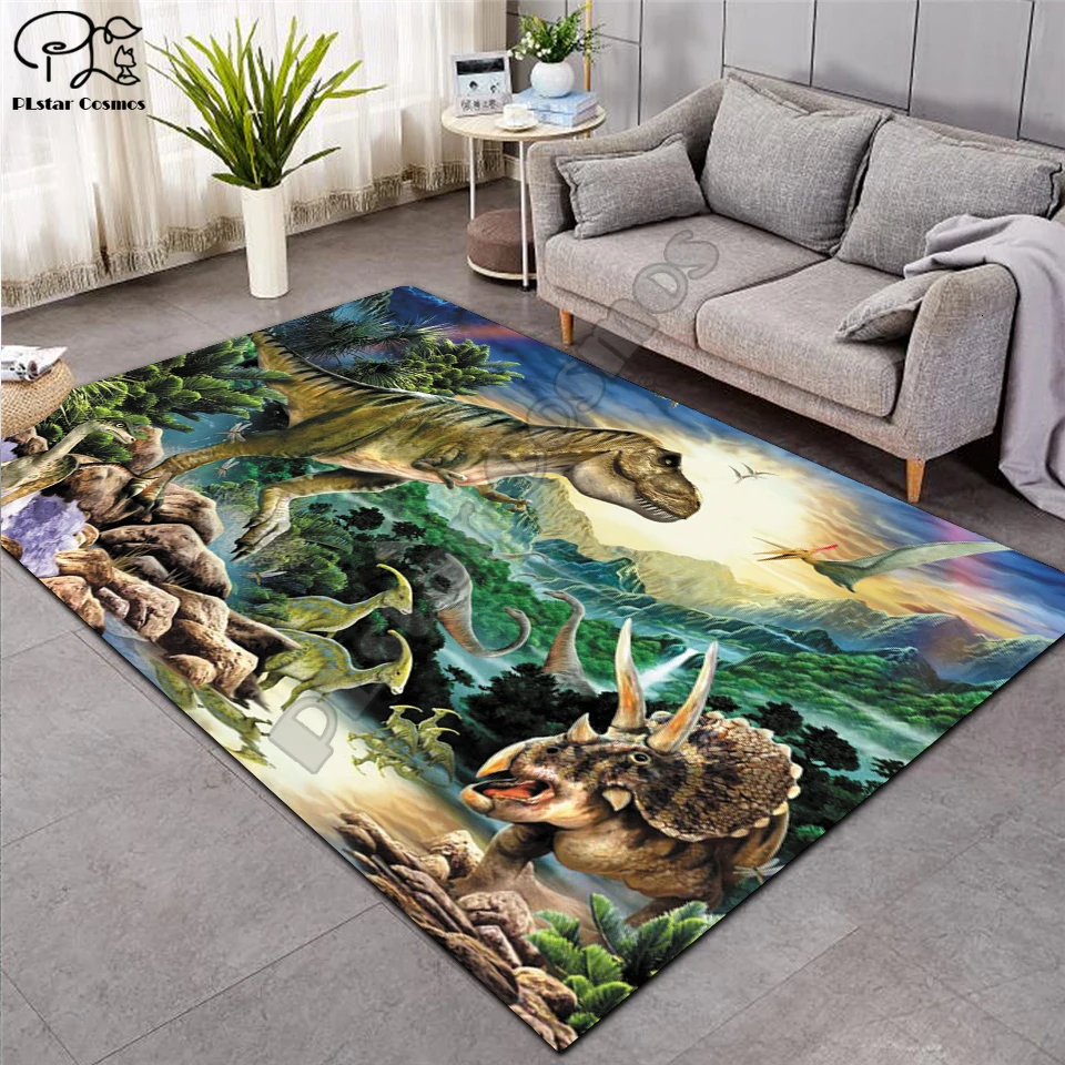 Nordic 3D Dinosaur carpet kids living room sofa bedroom play mat cartoon parlor large carpets hallway door mat customized 003